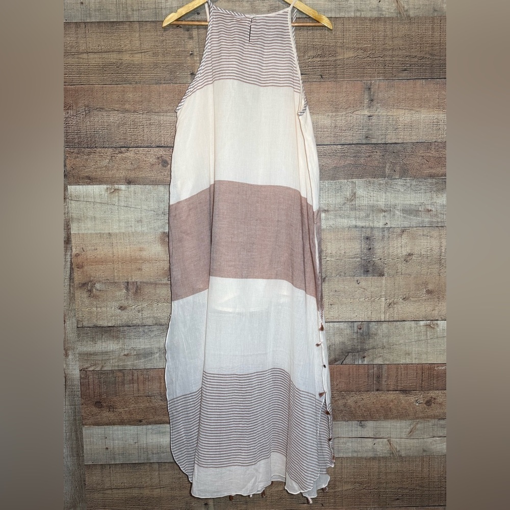 Lula Soul Horizon Maxi in Hazel size Medium Sequined Lined Sheer Resortwear - Picture 4 of 13